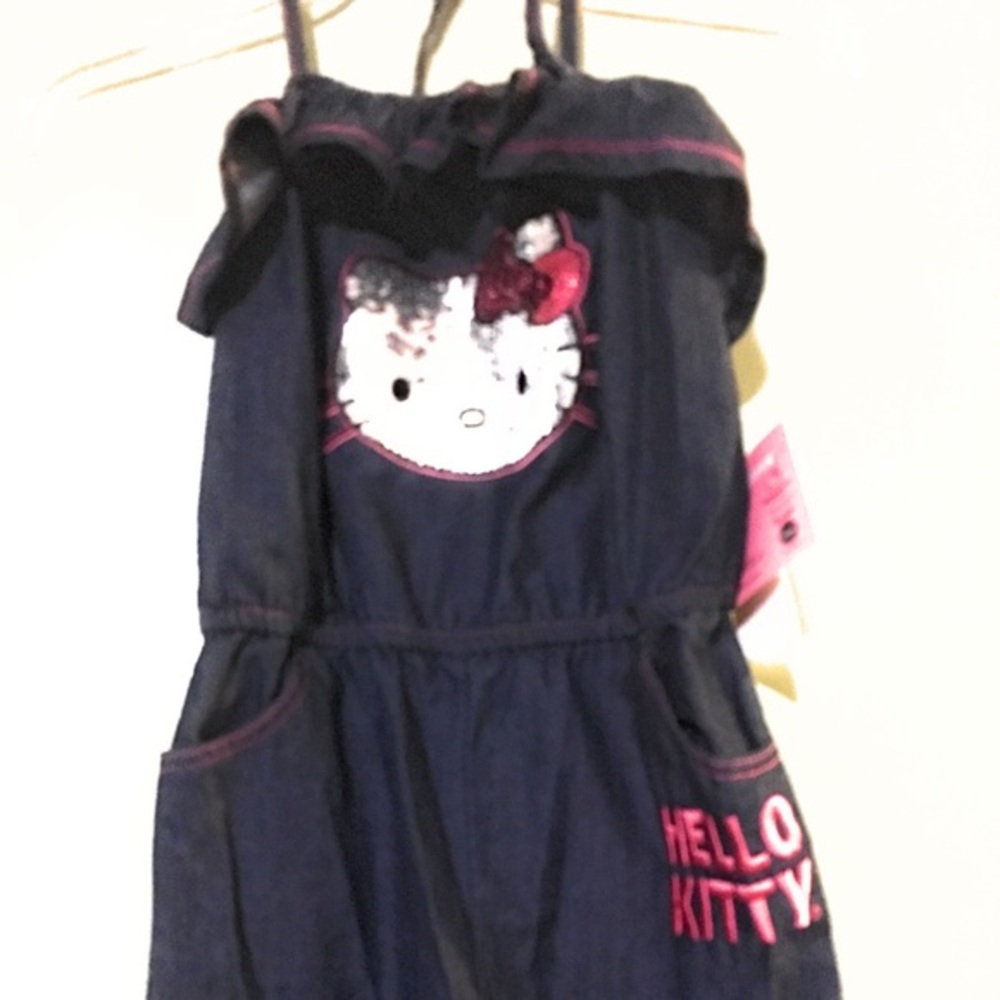 Hello Kitty Girls Size 10 Denim Jumper